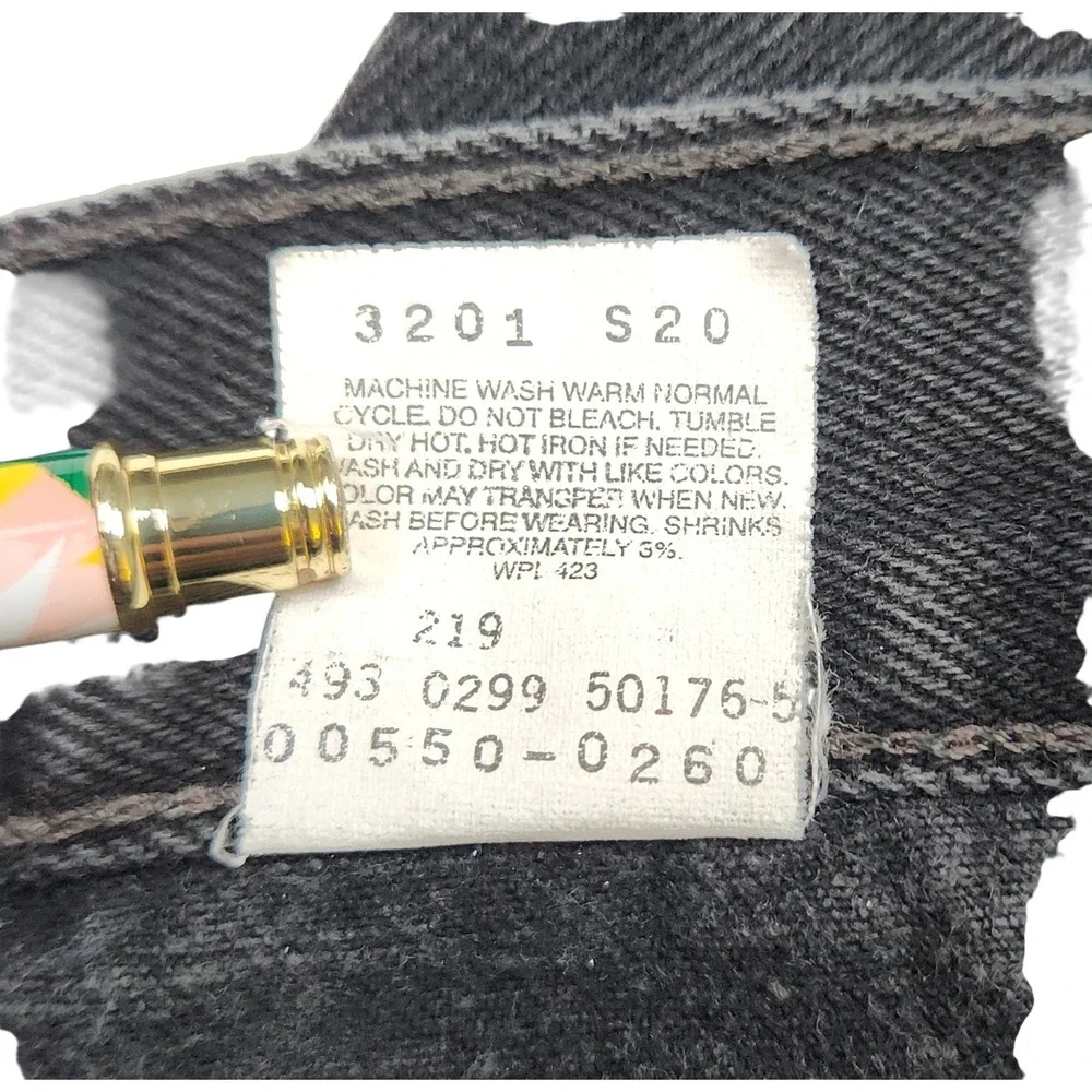 Vintage Y2K 90s Levis 550 Relaxed Fit Jeans 40x29 Faded Black Denim